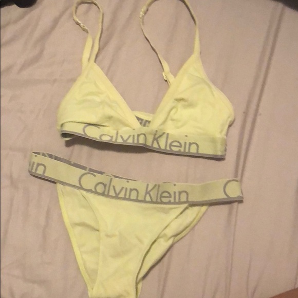 yellow calvin klein set